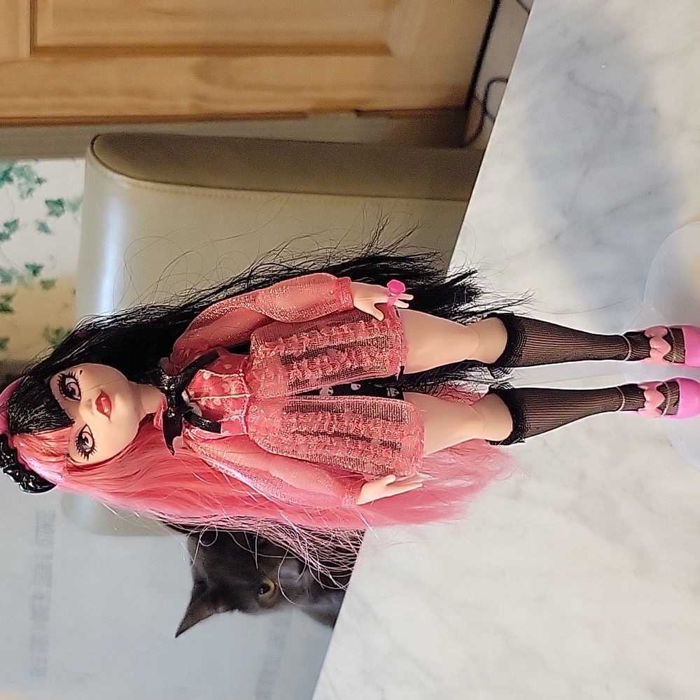 Monster High Draculaura Pink and Black Hair Fashion Doll